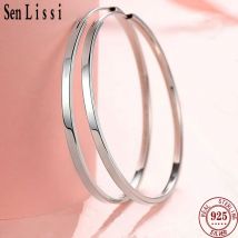 Senlissi – Neue modische 18 Karat vergoldete Creolen für Damen, 925er-Sterlingsilber-Ohrring, C Mohamedь K® Servies, Schmuck, Geschenk für Freundin