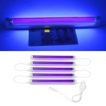 8W UV Schwarz Hellblau BLB Ultraviolett Quarz Lampe T5 Röhre Birne 110/220V UVA 365nm Nagel Trocken Lampe geld Detektor Dekor Schwarzlicht
