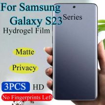 S23Ultra Matte Screen Protector per Samsung S23 Ultra Privacy Hydrogel Film S23 + S23Plus Soft HD Full Coverage Anti-Peeping Blue