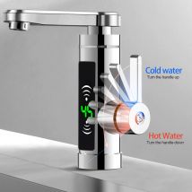 Tubo di riscaldamento in acciaio inossidabile 3000W rubinetto elettrico ingresso acque sotterranee 25-55 ℃ Display digitale a Led 3 secondi rubinetto a calore rapido