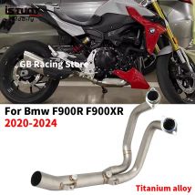 Slip On For BMW F 900 R F900XR 2020 - 2024 Motorcycle Exhaust Full System Titanium alloy Front Link Pipe With Scald proof cover