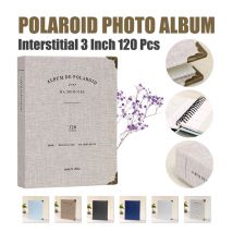 120 Pockets Leather 3-inch Polaroid Photo Album Print Photo Album Interstitial 3-inch Photo Album for Instax Mini Film