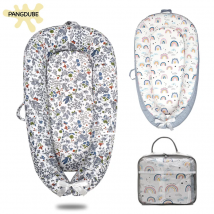 Pangdube 80*50cm Baby Nest tragbares Kinder bett für Babybett mit Aufbewahrung tasche Baumwolle Kokon für Neugeborene Nest Baby Schlaf nest