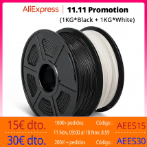 SUNLU-filamento PLA para impresora 3D, rollo de impresora de Color brillante, sin nudos, inodoro, No tóxico, sin burbujas, 2KG, 1KG, 1,75 MM