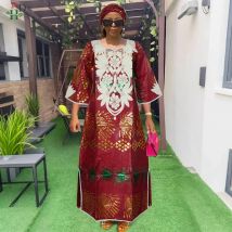 H&D Afrikanische Kleidung Kleider für Frauen Elegante traditionelle Hochzeit Party Dashiki Langes Kleid Roupas Bazin Riche Roben