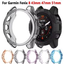 Case for Garmin Fenix 8 43mm 47mm 51mm AMOLED SOLAR Soft TPU Cover Protector Anti-scratch Bumper Protective Case Accessories
