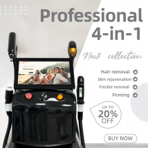 2025 Sopran Ice Titanium 808 nm 4 in 1 Diodenlaser-Haarentfernungsgerät Tragbares RF IPL Pikosekunden PICO Tattooentfernungsgerät