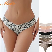 Meet'r Oversize Damen-Unterwäsche aus Eisseide, niedrige Taille, nahtloser G-String, Tanga, Dessous, atmungsaktiv, Yoga-Fitness-Slip