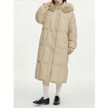 Fsle 207,2g Füllmenge 5 Farben langer Daunen mantel für Frauen Winter fuchs Pelz kragen Kapuze warme elegante Jacke 24 fs14057