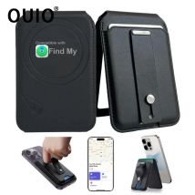 OUIO For Magsafe Wallet With Full Find My Functionality Magnetic IPhone Wallet 3,000g Magnet Strength With Adjustable Stand