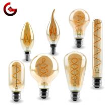 E14 E27 Retro LED Spiral Filament Glühbirne 4W Warm Gelb 220V C35 A60 T45 ST64 T185 T225 G80 G95 G125 Vintage Edison Lampe