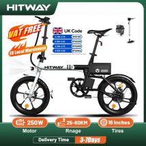 HITWAY BK35 Folding Electric Bike, 16 inch E Bike 250W City E-Bike Max.Range 25-60KM