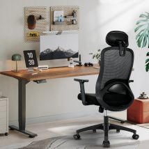 Sedia da scrivania ergonomica per computer Milacyee, sedia da ufficio con schienale alto con poggiatesta regolabile e ufficio lombare ha 90 ° -130 °   Recl