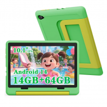 Tableta para niños de 10 pulgadas Android 15 Octa Core 14GB RAM 64GB ROM 128GB ampliable 5000mAh WiFi Bluetooth regalo para niños Software para niños