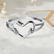 VOQ Fashion Retro Love Heart Ring for Women Thai Silver Jewelry Minimalist Accessories Gift