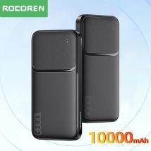 Rocoren Power Bank 10000mAh Caricatore portatile Batteria esterna PoverBank 10000 Powerbank a ricarica rapida per iPhone Xiaomi mi POCO