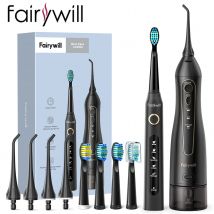Fairywill Electric Sonic Toothbrush & Water Flosser USB Charge Waterproof 5 Modes 3 Brush Heads Toothbrushes Teeth Cleaner