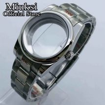 Miuksi 36 mm/39 mm silbernes Uhrengehäuse, Saphirglas, passend für NH35 NH36 ETA2824 2836 Mingzhu