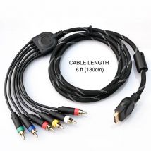 6 Spitzen RGB+Sync-Kabel 1,8 m Premium-Hochauflösendes Spielkabelzubehör für Sony PlayStation 2/3
