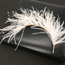 Künstliche Feder Haarband Tiaras Für Frauen Kristall Perle Stirnband Haar Hoop Elegante Hochzeit Haar Zubehör Prom Mädchen Schmuck