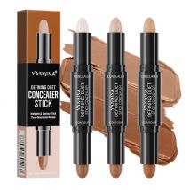 Contour Stick Duo, Double-Ended Highlight und Schatten creme, wasserdichter Concealer mit vollständiger Abdeckung, natürliches Make-up für alle sk