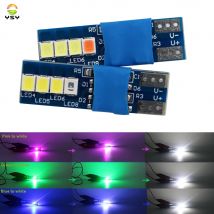 2 sztuk Canbus W5W T10 8smd 2835 Auto światło klinowe wnętrza samochodu lampka do czytania bez błędu drzwi żarówka do światła postojowego niebieski żółty różowy do białego
