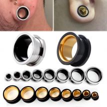 Ohrmessgeräte aus Edelstahl 316, Schraubtunnel, Ohrstöpsel, Expander, Keilmessgeräte, hypoallergen, Piercing, Körperschmuck, 1/2 Paar