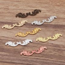 50 teile/los 30mm Vintage Retro Blume Charme Antike Bronze Messing Schmuck Erkenntnisse DIY Schmuck Material Zubehör
