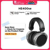 HIFIMAN HE400SE Stealth Magnets nauszne, otwarte plecy, pełnowymiarowe planarne magnetyczne słuchawki przewodowe