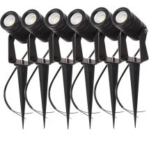 6PCS Wasserdichte Outdoor Garten Rasen Lampen 220V110V12V7W10W LED Rasen Licht Spike Birne Tuinverlichting Außen Beleuchtung für garten