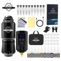 YILONG Rotary Wireless Tattoo Maschine Kit mit 1200MHA Batterie Permanent Make-Up Professionelle Hohe Qualität Tattoo Gun Set