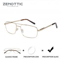 ZENOTTIC (XL-Größe) Klassische Flieger-Progressive-Brille, Piloten-Myopie-Brille, photochrome optische Brille für Herren