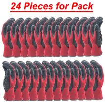 24 sztuki/12 par Profesjonalne rękawice ochronne do pracy dla mężczyzn Budownictwo Kobiety Nylonowe rękawice do biegania w ogrodzie Otrzymano CE EN388.