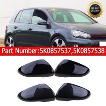 For VW GOLF 6 MK6 GTI R GTD 2008-2013 Touran Black/Carbon Side Wing Rearview Mirror Cover Cap Accessories 5K0857537,5K0857538