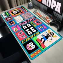 Giappone Kawaii Deskmat Rubrehose Mouse Pad Gaming Tappetino per mouse grande Tappetini per mouse in bianco e nero Tappeto per ufficio Accessori per giochi Tappetino