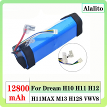 Batteria al litio originale al 100% da 12800 mAh per Dreame H10 H11 H11max H12max M13 VWV8 HHR24A Scrubber per pavimenti batterie ricaricabili