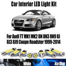 Per Audi TT MK1 MK2 8N 8N3 8N9 8J 8J3 8J9 Coupe Roadster 1999-2014 Tronco di Lettura Lampadine LED Interno Pedana Plafoniera Kit