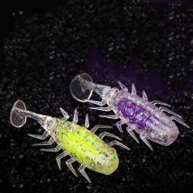 Float Angelköder, weicher Köder, kleines Paddel, T-Schwanz, 5 cm, 2 g, Kunstköder mit Laser-Pailletten, Lot 5 Stück, Ausverkauf