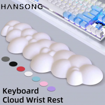 Tastatur-Wolkenstütze mit weichem Leder, Memory-Schaum, rutschfeste Handgelenkstütze/Kissen für einfaches Tippen und Schmerzlinderungsauflage