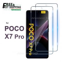 Displayschutzfolie für Xiaomi POCO X7 Pro 6,67 Zoll, gehärtetes Glas, HD-Kristall, Glimmer, 9H, kratzfeste Hülle, freundlich, klar