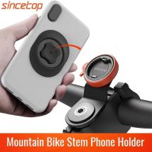 Supporto per telefono con attacco manubrio per bici, supporto per telefono per bicicletta-MTB/bici da strada Mini morsetto per telefono in alluminio, sgancio rapido/attacco/stacca