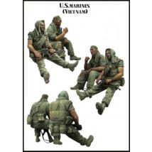 Harzfigur im Maßstab 1:35, Modellbausatz, Vietnamkrieg, amerikanische Marine, Marine, 2 Personen, unmontiertes und unbemaltes DIY-Spielzeug