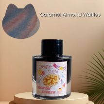 KittyInkpot Ink, cialde di mandorle caramellate, cromatografia sfumata, inchiostro per penna da scrittura Sheen 35 ml