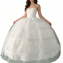 Neuer heißer Verkauf, 4 Reifen, großer weißer Petticoat, super flauschiger Krinoline-Slip-Unterrock für Hochzeitskleid, Brautkleid auf Lager