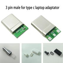 3 Pin Male For Type C Laptop Adaptator Type-c 3 Solder Joint CC Pin CTOC5 With Capacitor Notebook Adapter PD Three Wire Charging
