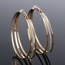 1Para klasycznych okrągłych kolczyków Big Hoop Round Loop Circle Gothic Punk Hoop Earring Duży