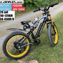 Lankeleisi RV700 mountain bike elettrica per adulti, motore 1000W, sospensione completa, batteria 16AH, bici elettrica grassa