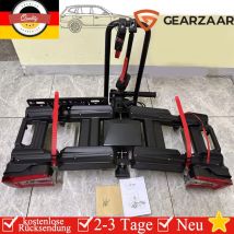 Fahrradträger für 2 Fahrräder, 2 E-Bike-Rearträger, abklappbare Anhängerkupplung