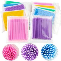 100Pcs Wimpern Reinigung Pinsel Lash Verlängerung Micro Baumwolle Tupfer Einzelne Wimpern Microbrush Schönheit Make-Up Sauber Entferner Werkzeuge