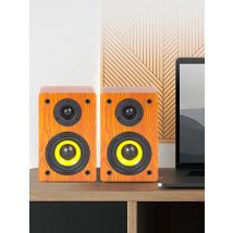 120W Passive Speaker 4 Inch Bookshelf Speakers 6ohm HIFI Audio Surround 2-Way Sound System Loudspeaker For Home Theater Desktop